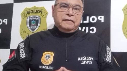 Delegado Ilamilto Simplício falando sobre a prisão