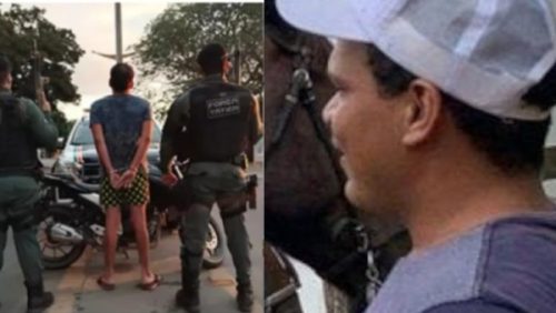 Cicero no momento da prisão e de perfil. Fonte: blog do Ângelo Lima