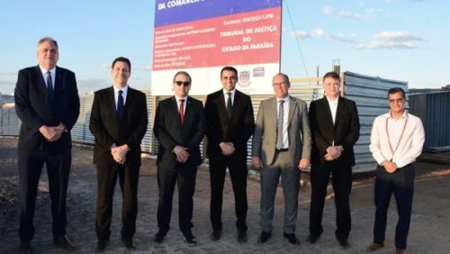 Visita do presidente do TJPB ao local da obra (fonte: ASCOM TJPB)