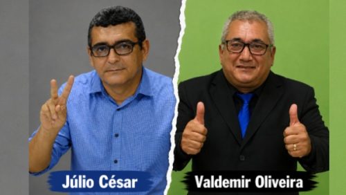 Ex-prefeitos Júlio César e Valdemir Oliveira. Fonte: Redação