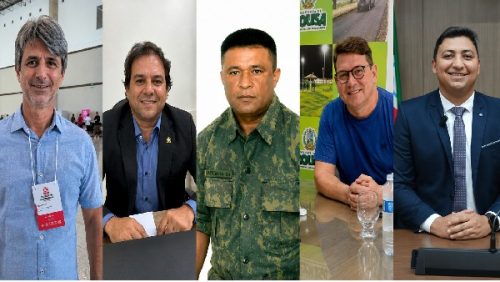 Na sequencia da esquerda para direita: Daniel Pinto, Odair José, Batatinha, Coloral e Tekeinho